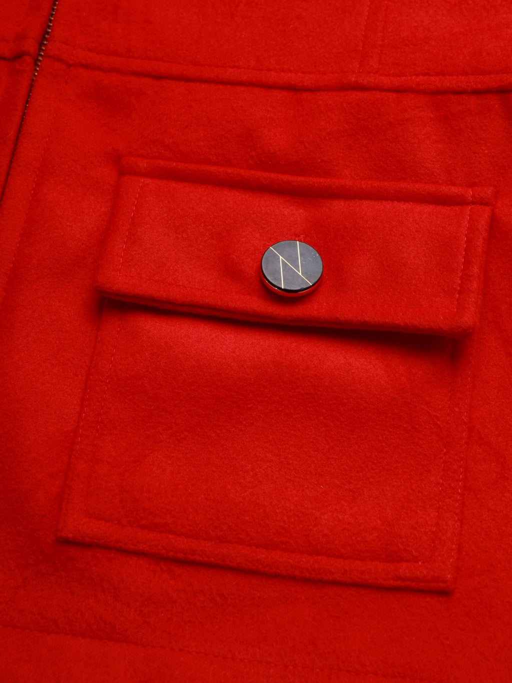 Beatnik Party Wear Stand Collar Full Cuffed Sleeves Front Open Red Jacket