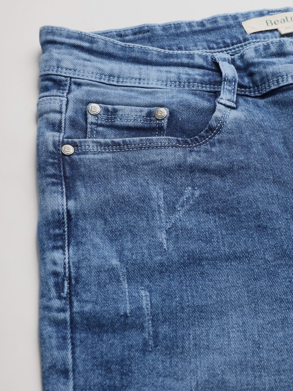 Beatnik Solid Casual Wear Stretchable High-Rise Blue Denim Ankle Length Slim Fit Jeans