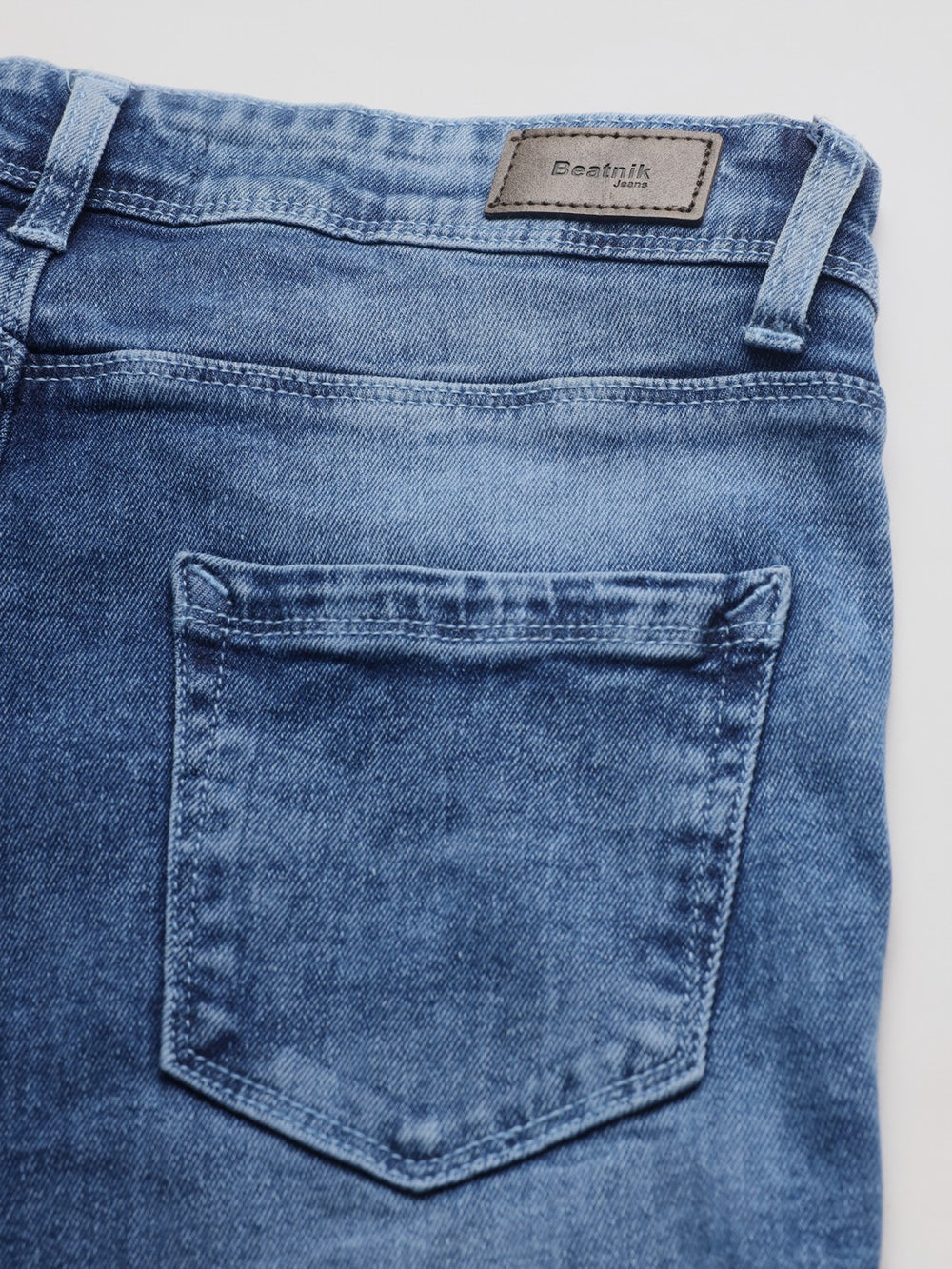 Beatnik Solid Casual Wear Stretchable High-Rise Blue Denim Ankle Length Slim Fit Jeans