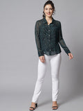 Beatnik Geometric Print Western Shirt