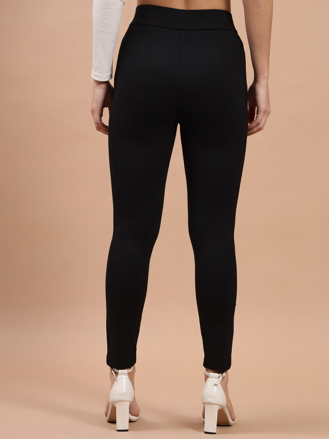 Buy Beatnik Womens Ankle Length Fitted Pull On Closure Solid
