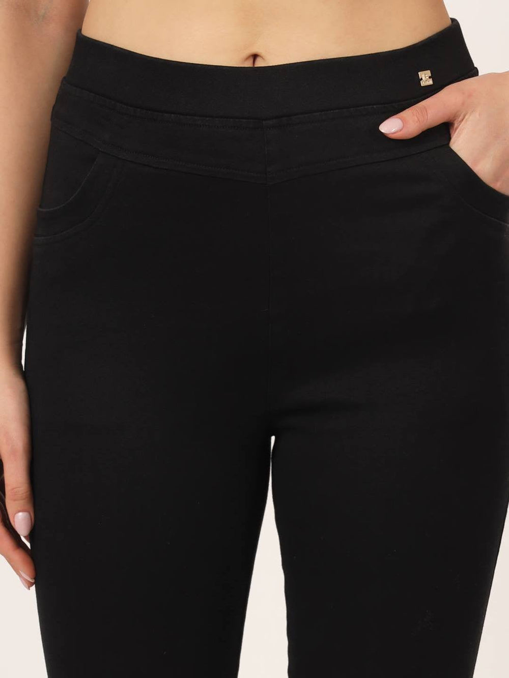 Beatnik Denim Slim Fit Black Womens Treggings
