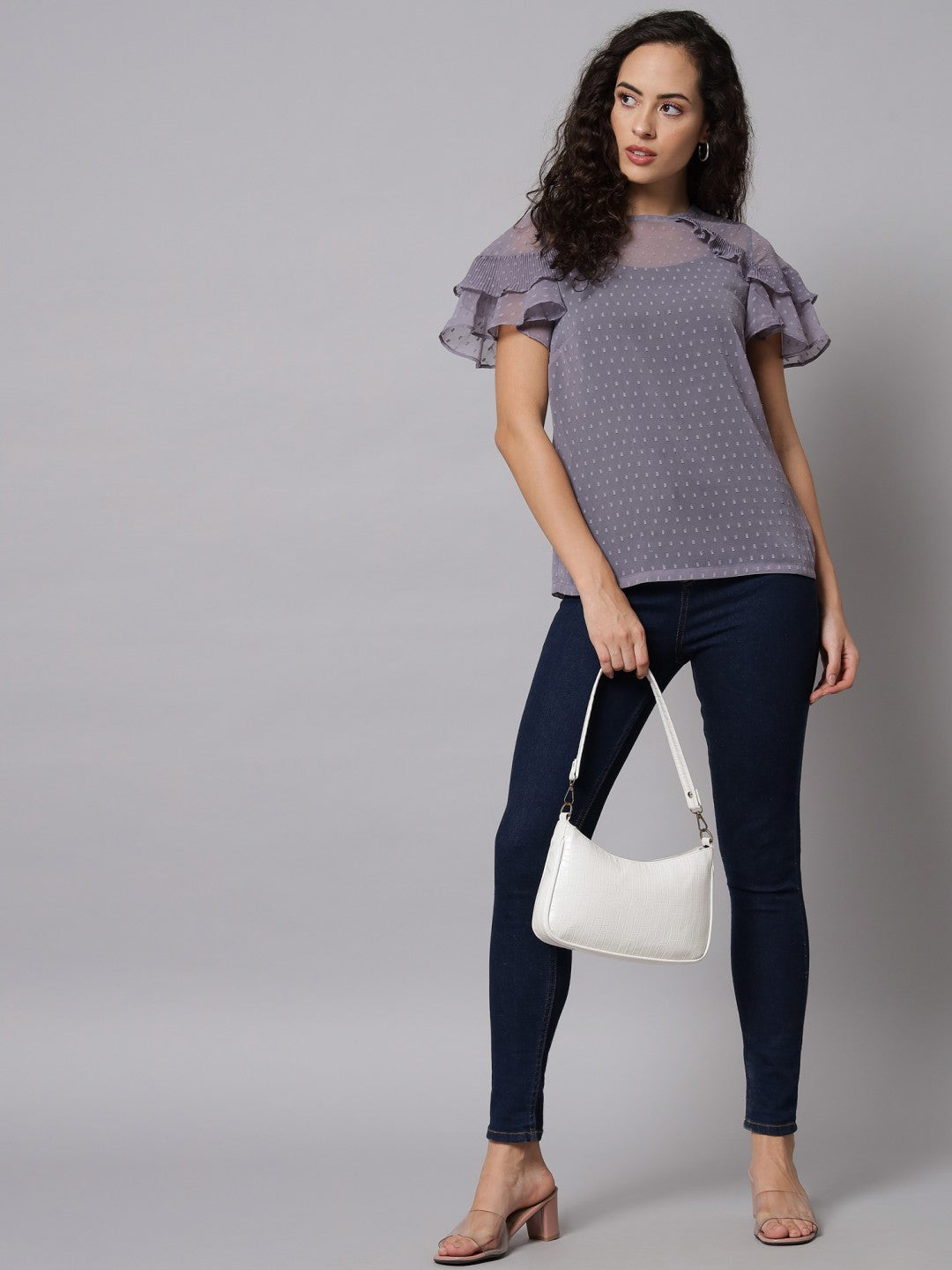 Beatnik A line Tops Chiffon Woven Regular