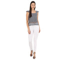 Beatnik Casual Wear Short Sleeve Peasant Top